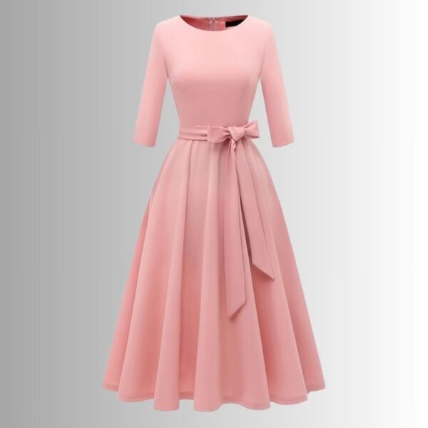 Female Baby Pink Satin Dress 002