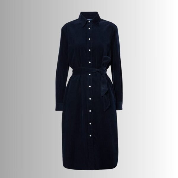 Beautiful Cotton Corduroy Shirt Dress 005