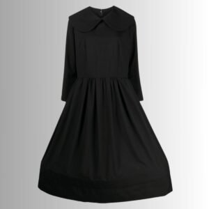 Bib Collar Midi Dress 0013