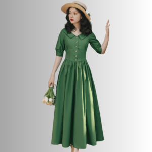 Beautiful Cotton Long Midi Dress 0035