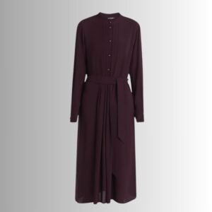 Hattie Sable Silk Crepe Shirtdress 0020